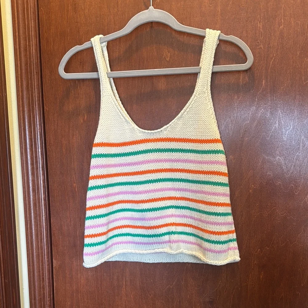 Zara Multicolor Striped Knit Tank - Picture 5 of 5